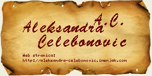 Aleksandra Čelebonović vizit kartica